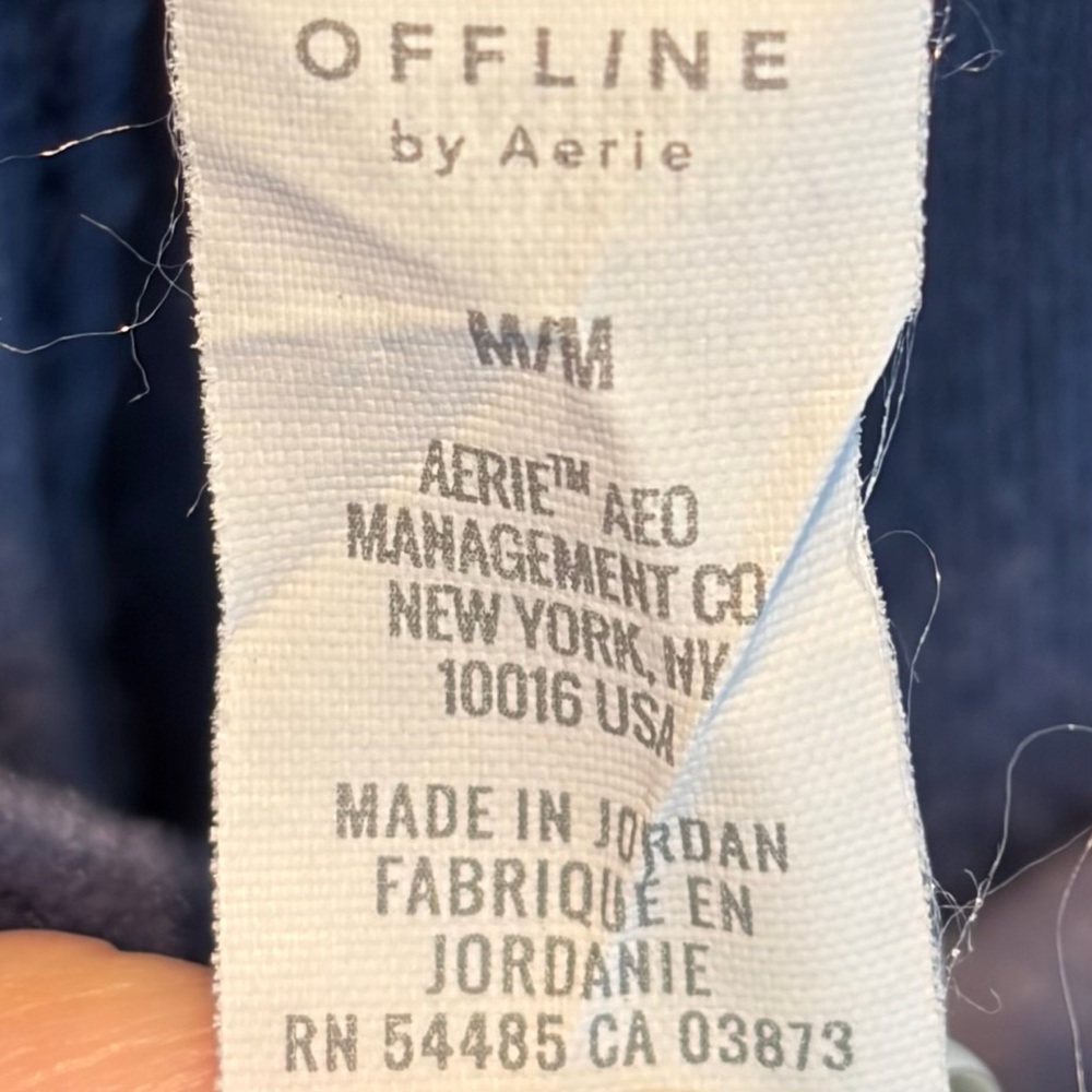 Aerie Offline Velour Blue Leggings - Picture 2 of 6